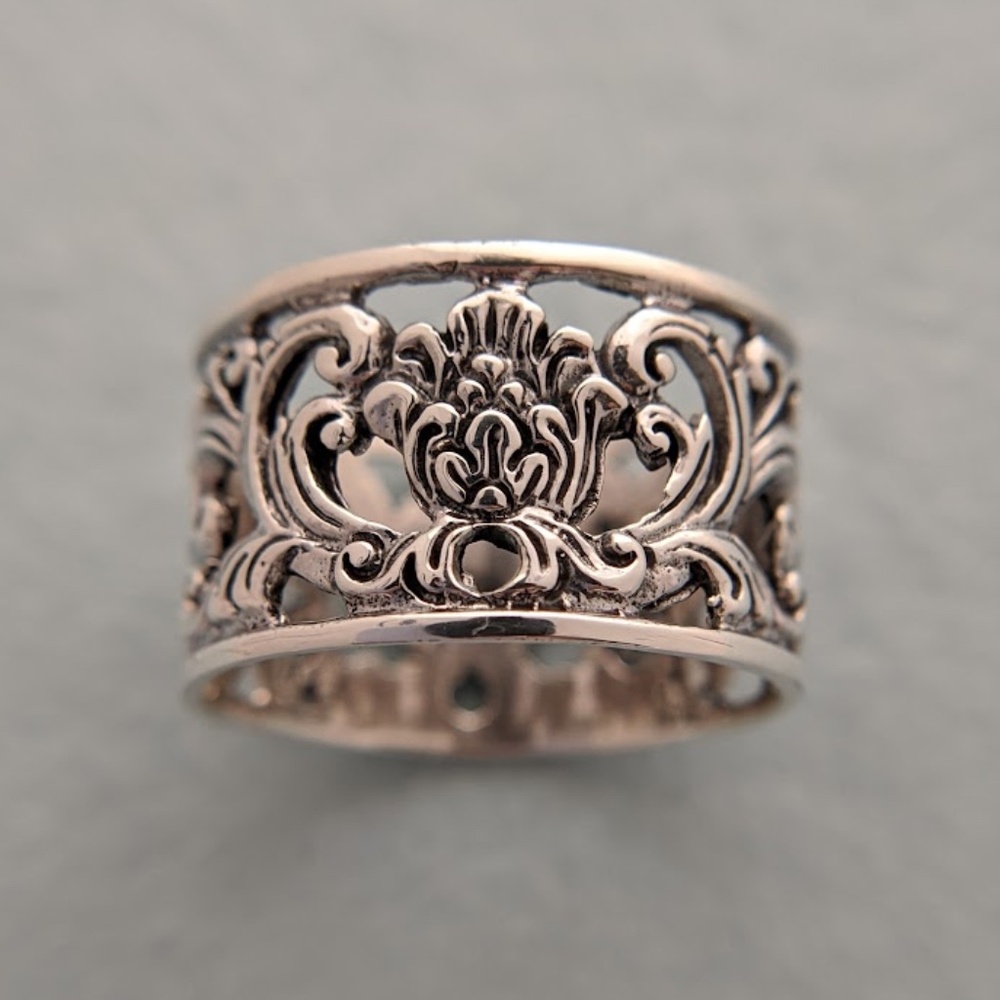 NEW Sundance Catalog Size 8 Sterling Silver Statement Flower Ring